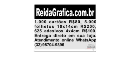 ReidaGrafica.com.br – 1.000 cartões R$80