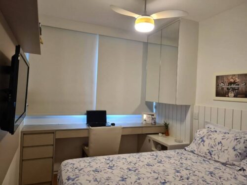 Quarto individual mobiliado