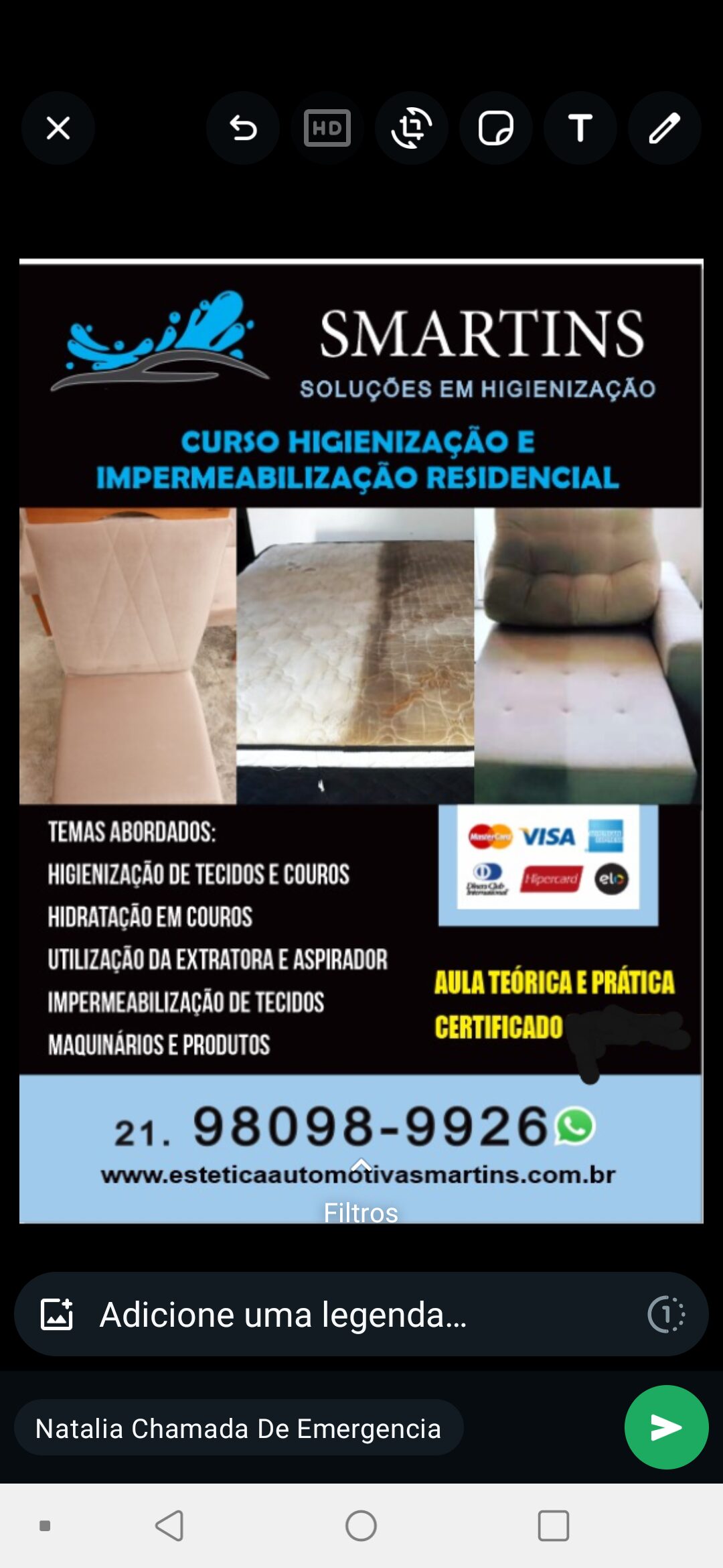 Curso higienização residencial carro