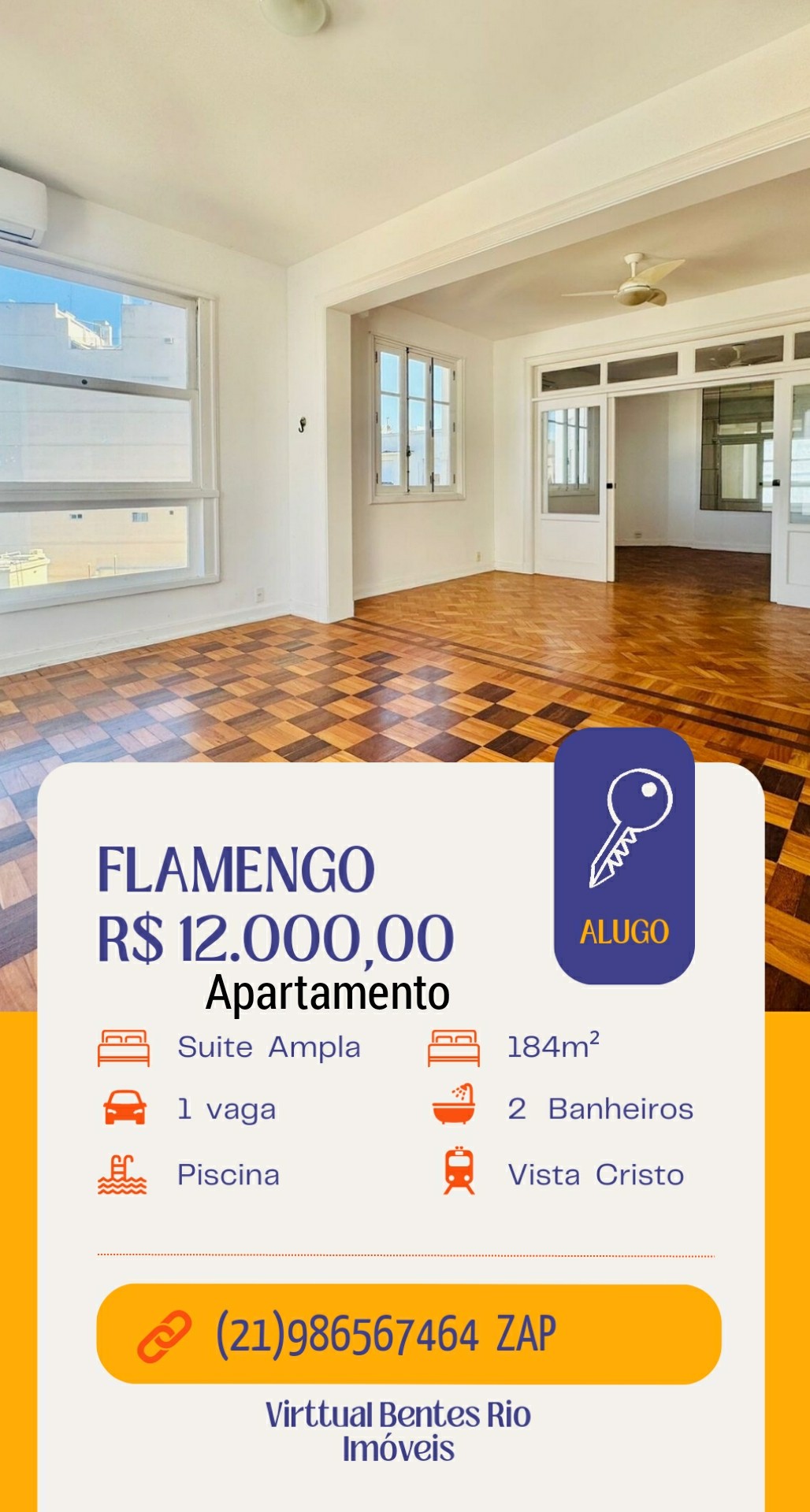 Flamengo ! Alugo apartamento 3qtos