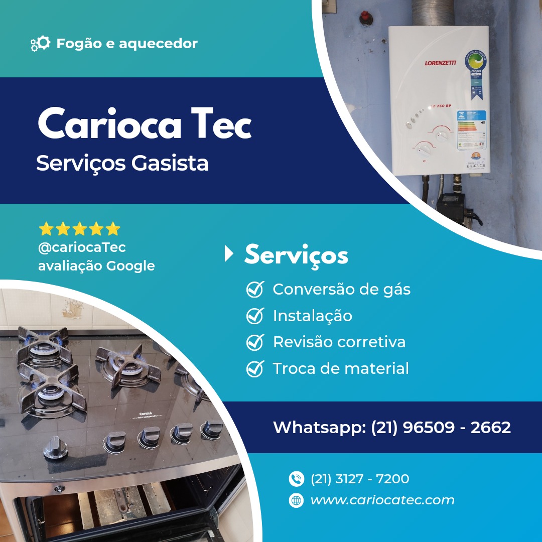 Fogão e aquecedor: Gasista profissional