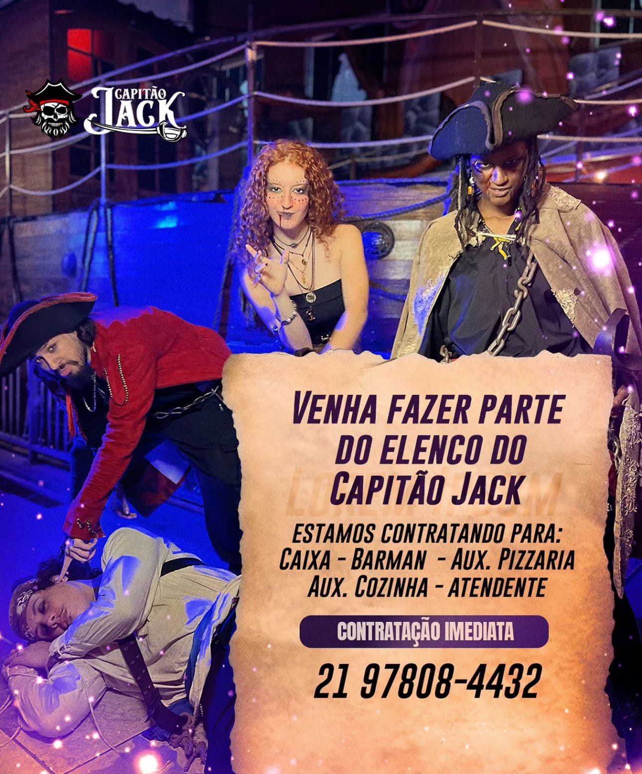 Contratação de elenco para longa-metragem