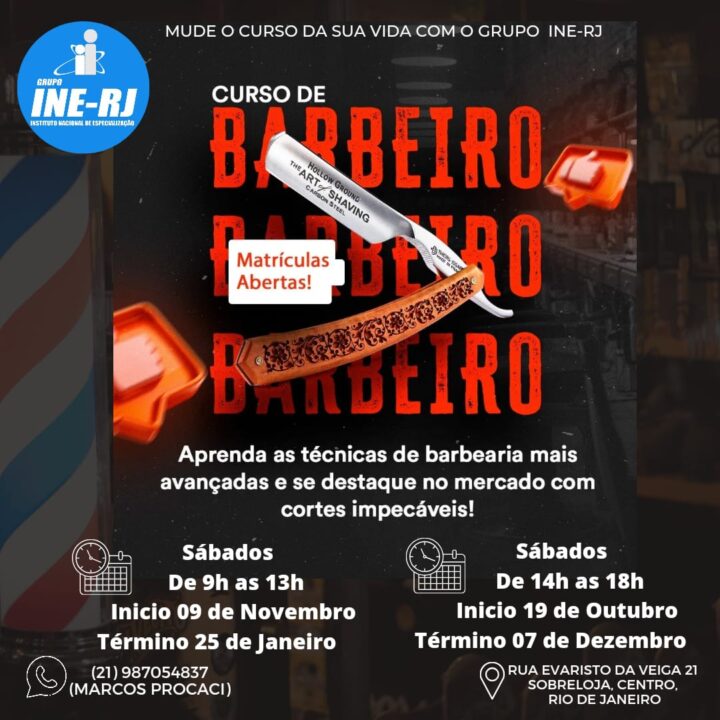 CURSO DE BARBEIRO ÚLTIMAS TURMAS