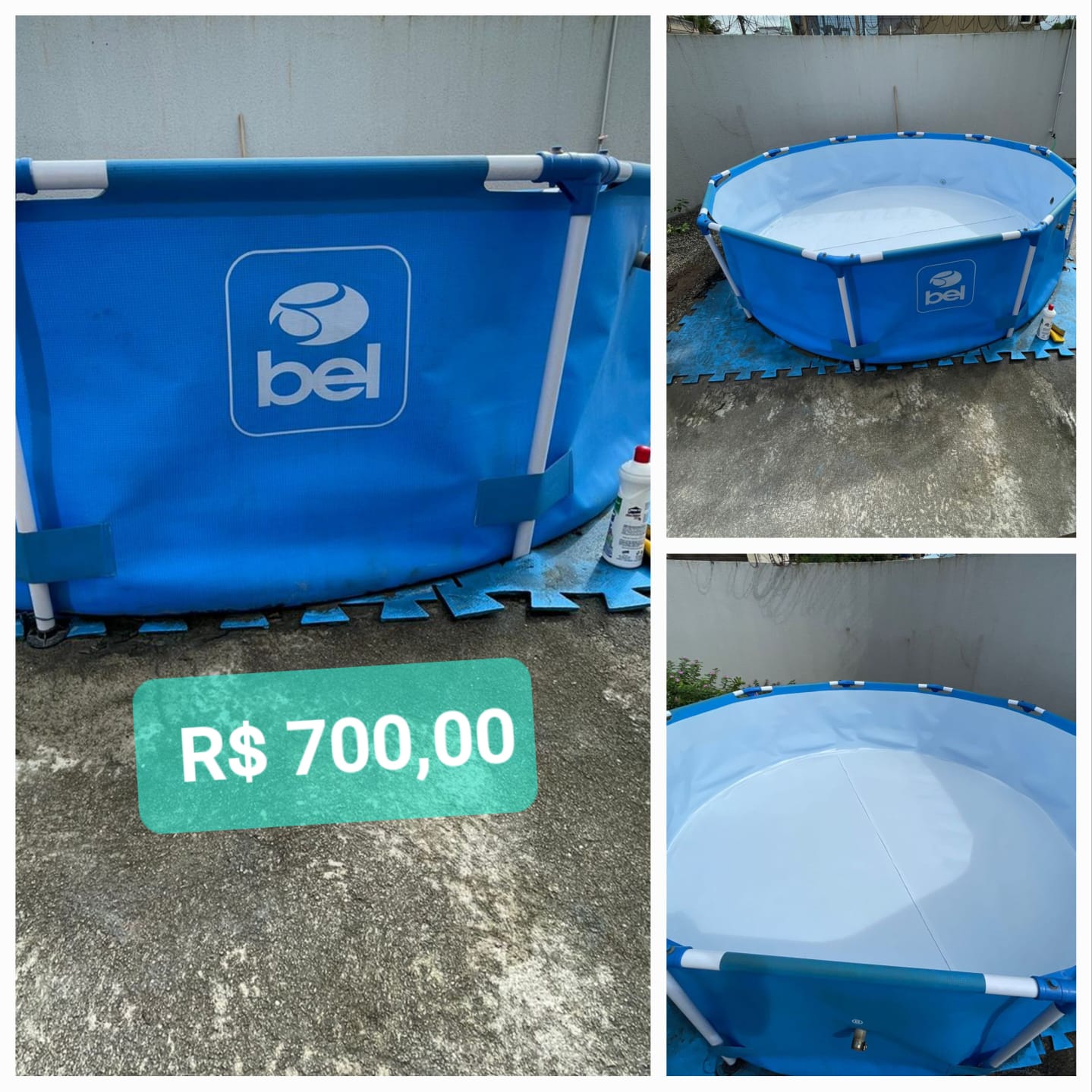 Vendo piscina estrutural redonda Bel 500