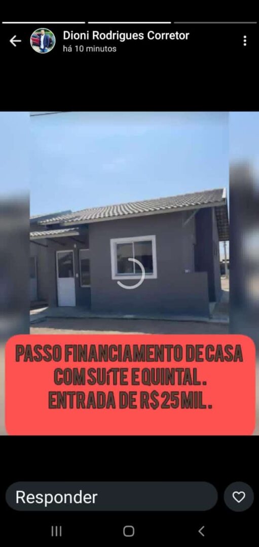 Passo financiamento de casa