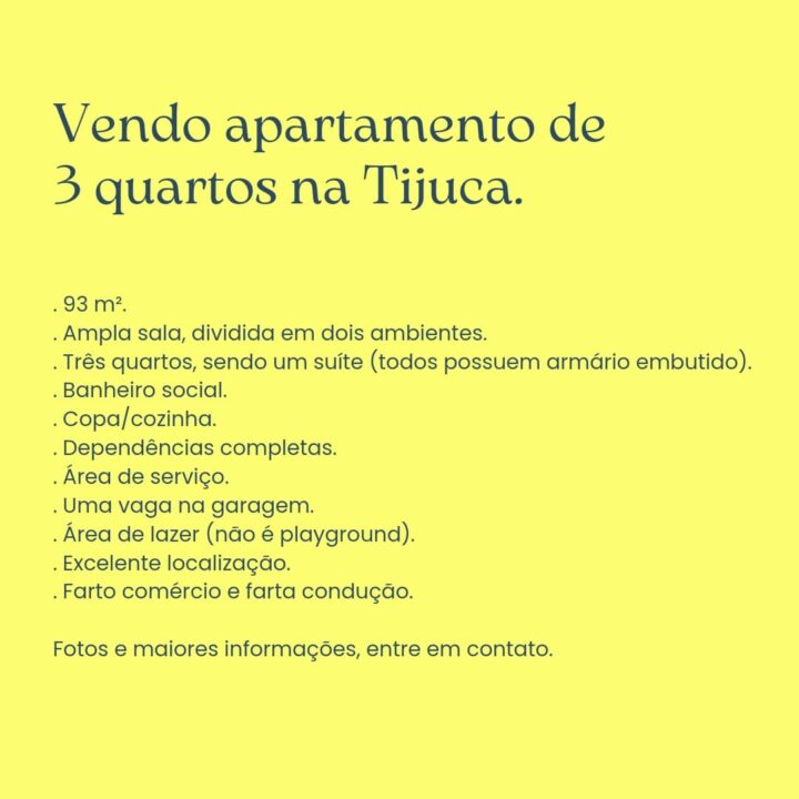 Vendo apto 3 qtos Barra da Tijuca