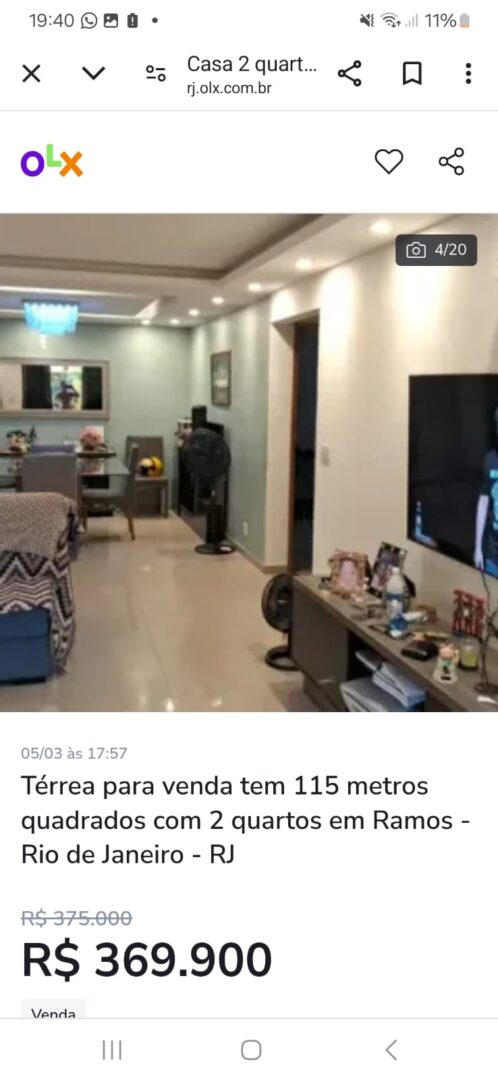 Vendo casa 2 quartos em Ramos