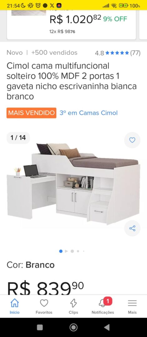Vendo cama de solteiro
