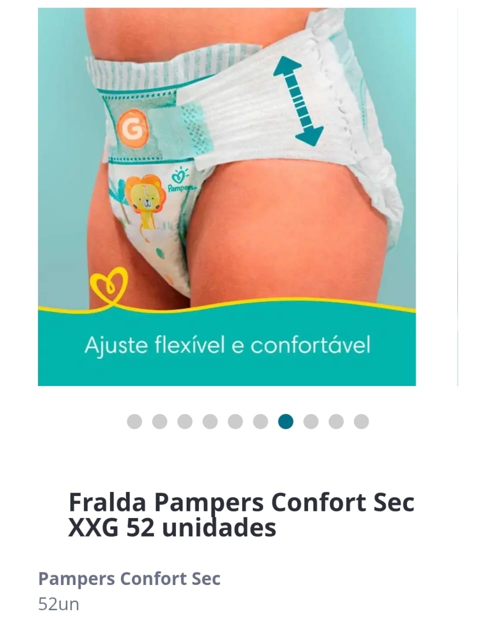 Vendo pacote de fralda c/ 52 cada