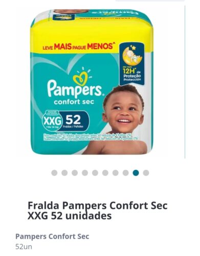 Vendo pacote de fralda c/ 52 cada
