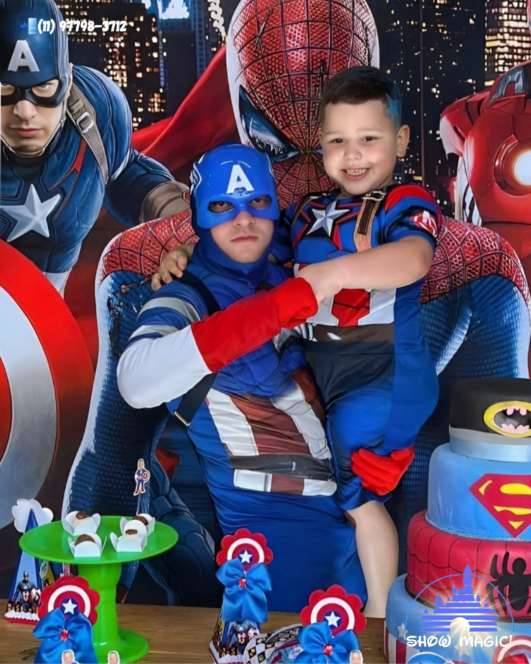 Capitão américa (11) 97798-3712 festas