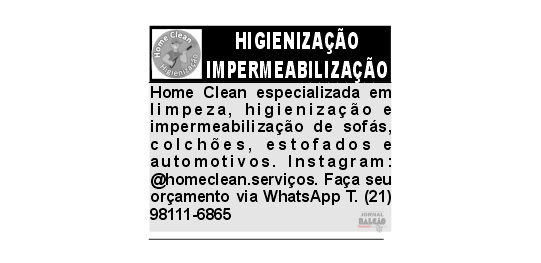 Home Clean – Higienização e Impermeabilização