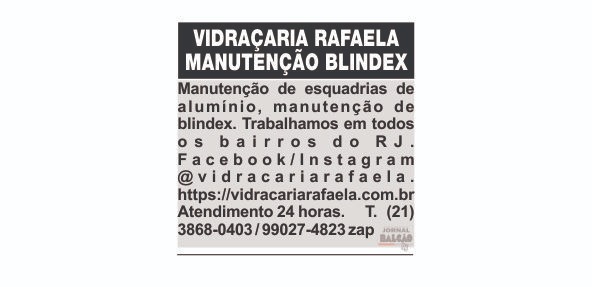 Vidraçaria Rafaela Manutenção de Blindex