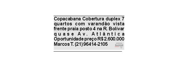  Copacabana Cobertura duplex 7 quartos
