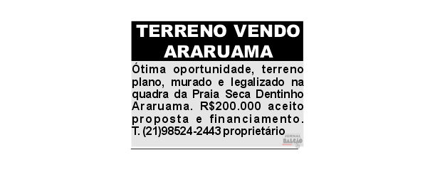 Terreno vendo Araruama