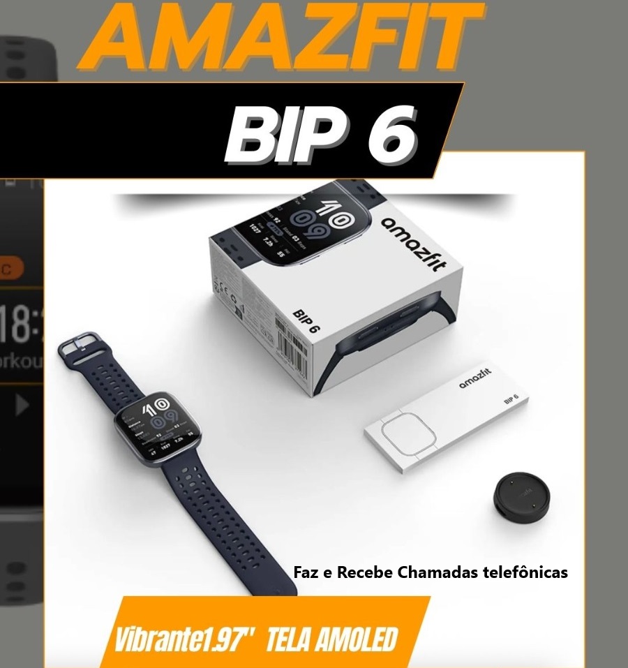 Amazfit Bip 6 Preto Dourado