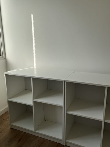 Estante em Madeira com divisórias nichos branca Tok&Stok (Conjunto com 2)