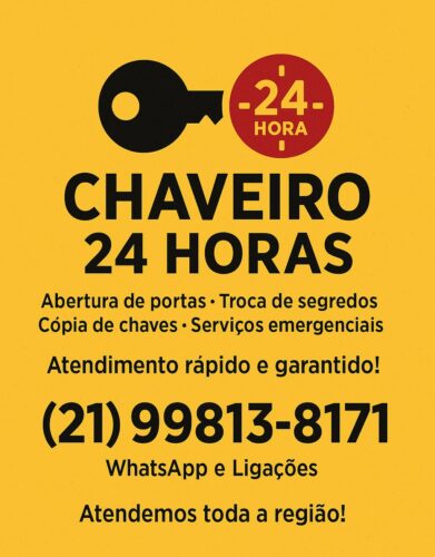 chaveiro 24hs e manutenção em geral