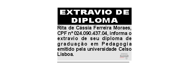 EXTRAVIO DE DIPLOMA