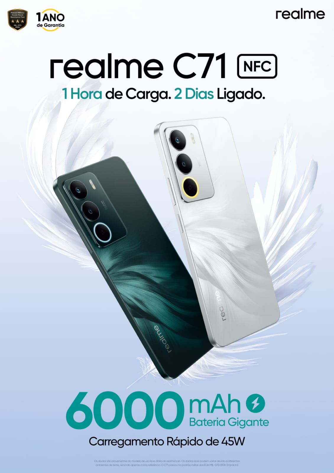 Realme C71 NFC 256/GB/8GB Branco/Verde