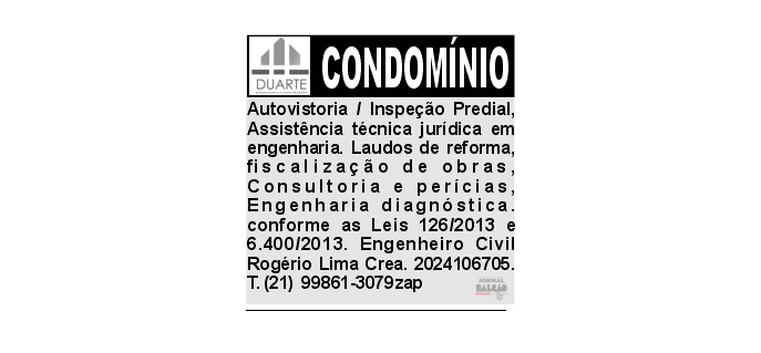 Condomínio – Autovistoria / Inspeção Predial…