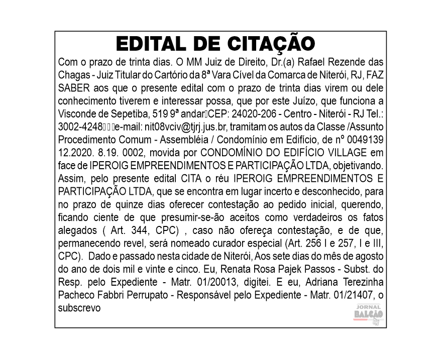 Edital de Citação