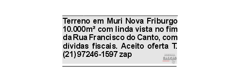 Terreno em Mury Nova Friburgo 10.000m²