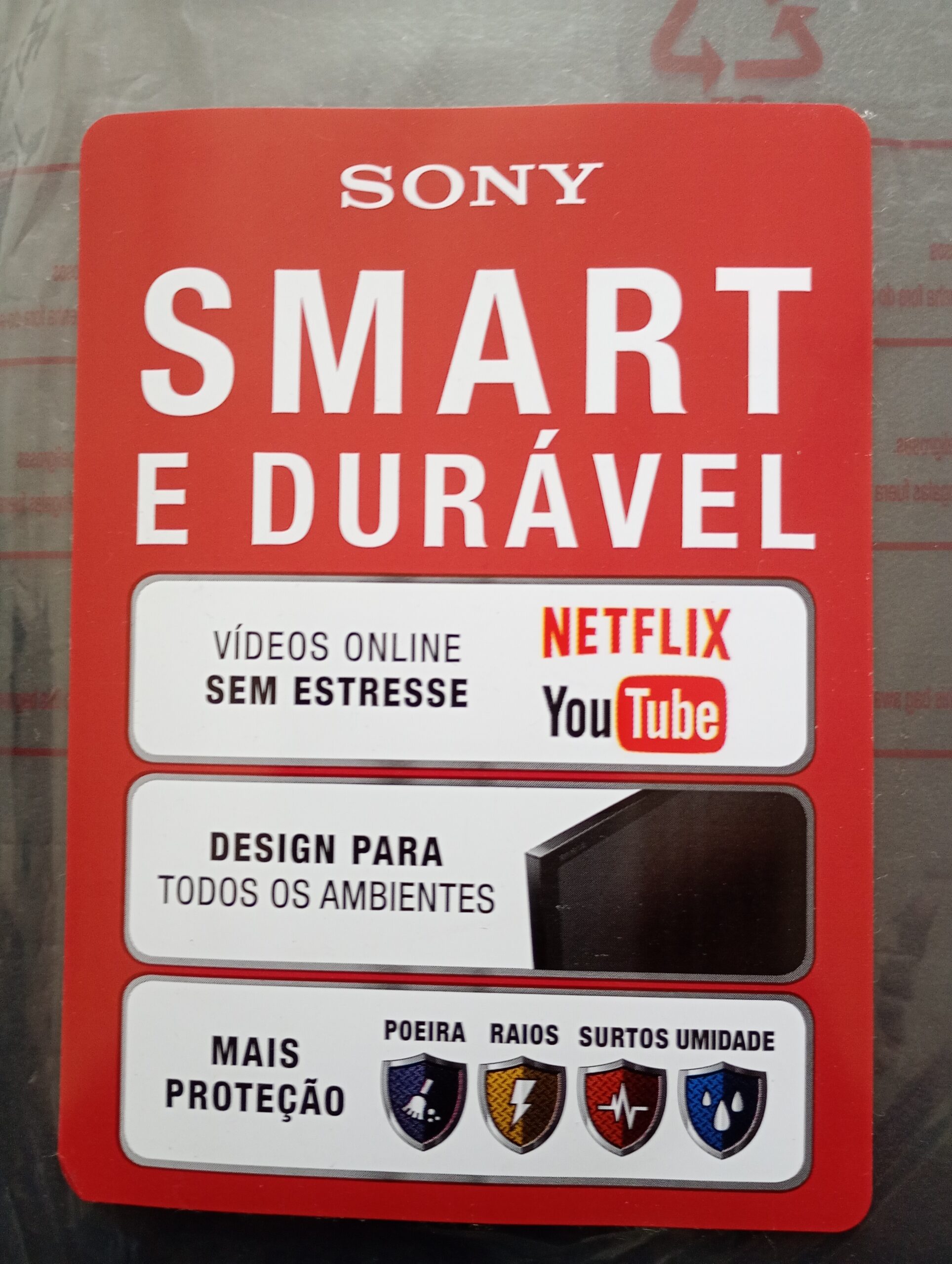 TV smart Sony 48 Bravia nova com defeito