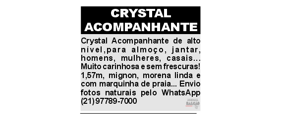Acompanhante Crystal