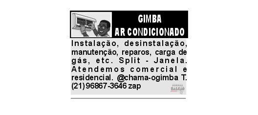 GIMBA AR CONDICIONADO – Instalação, desinstalação, manutenção…