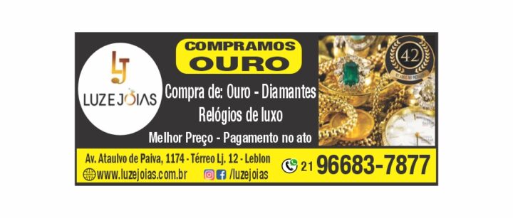 Luz e Joias – Compramos Ouro – Diamantes – Relógios de luxo