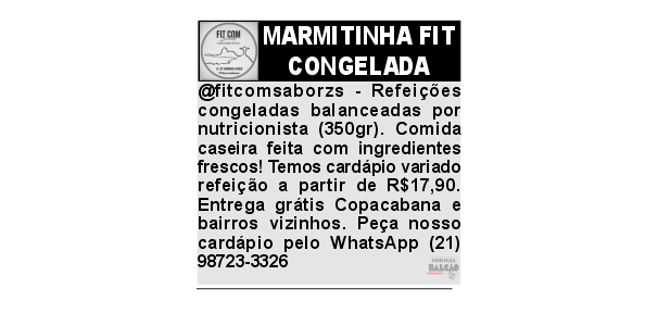 Marmitinha Fit Congelada