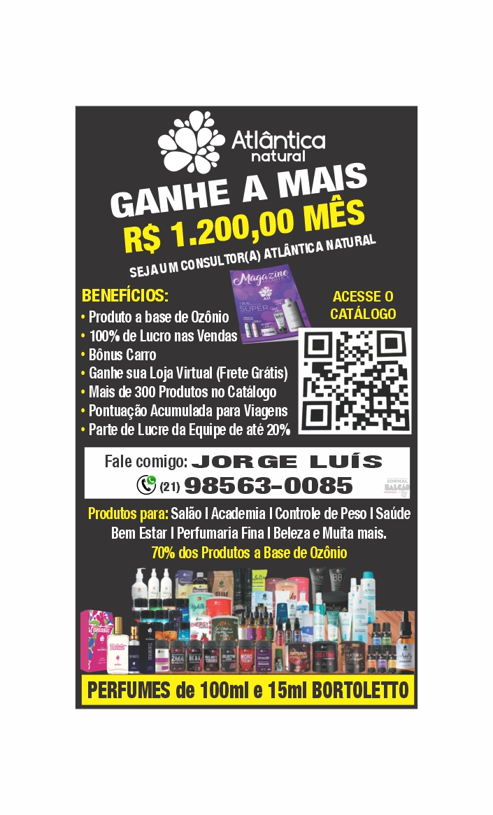 Atlântica Natural Ganhe a mais R$1.200/mês