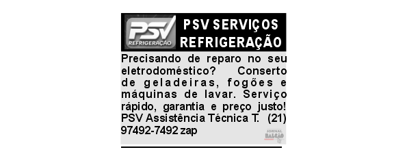 PSV SERVIÇOS REFRIGERAÇAO