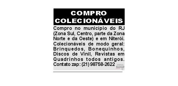 Compro colecionáveis