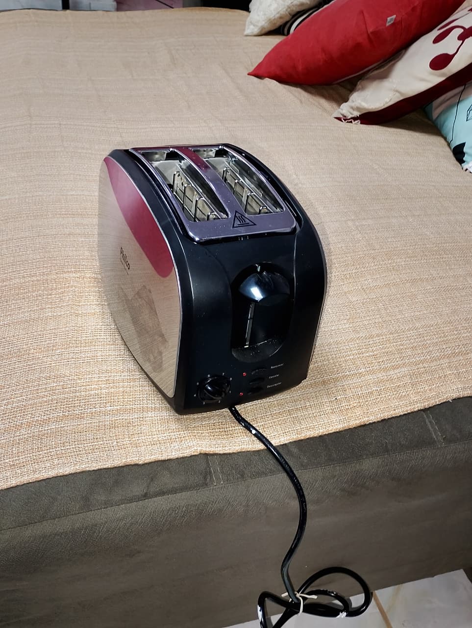 A torradeira elétrica