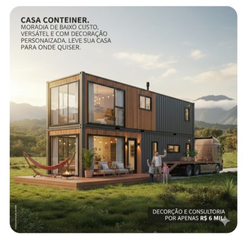 Casa conteiner baixo custo na construção