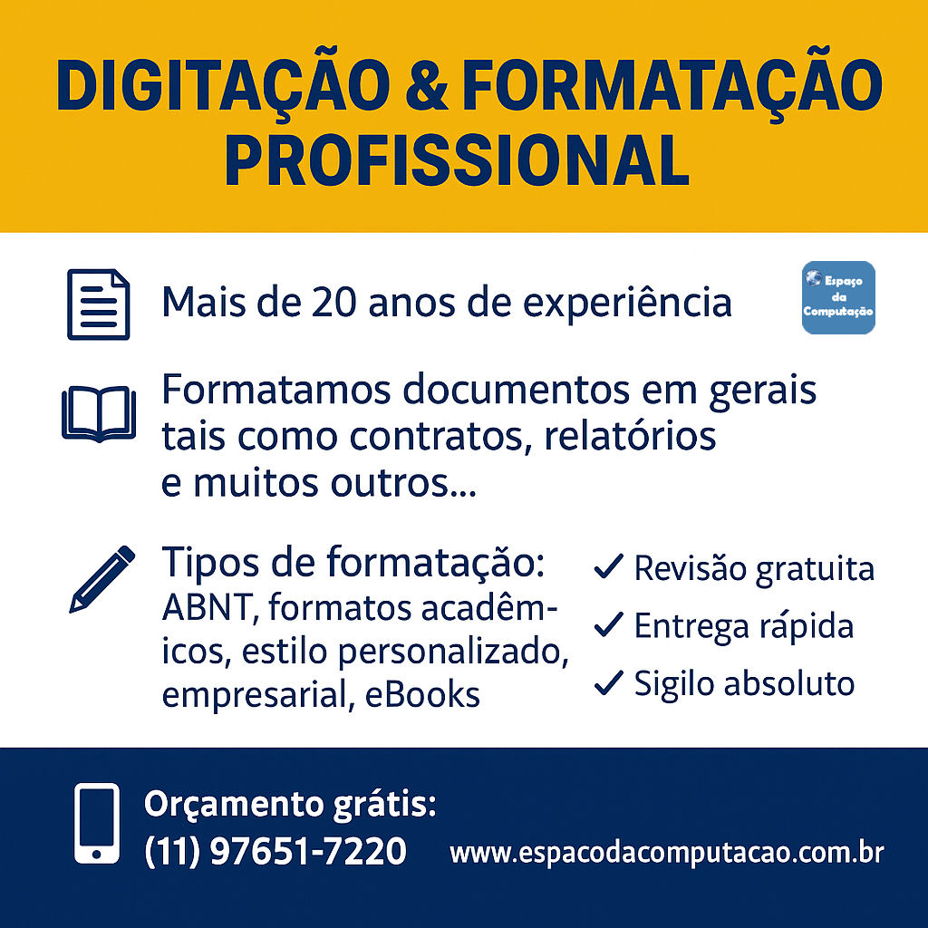 Digitação e formatação de documentos